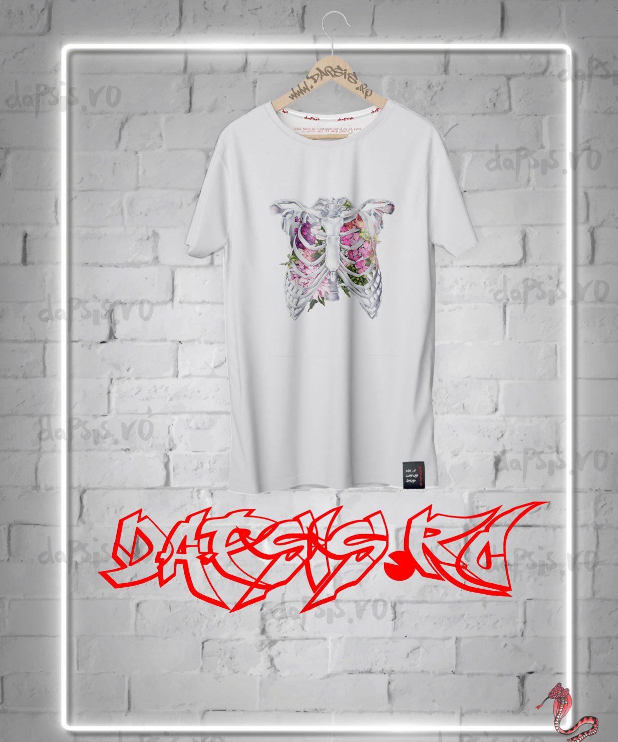 cadou doctor tricou torace alb dapsis scaled Tricou de bumbac culoare alb cu print cu Torace