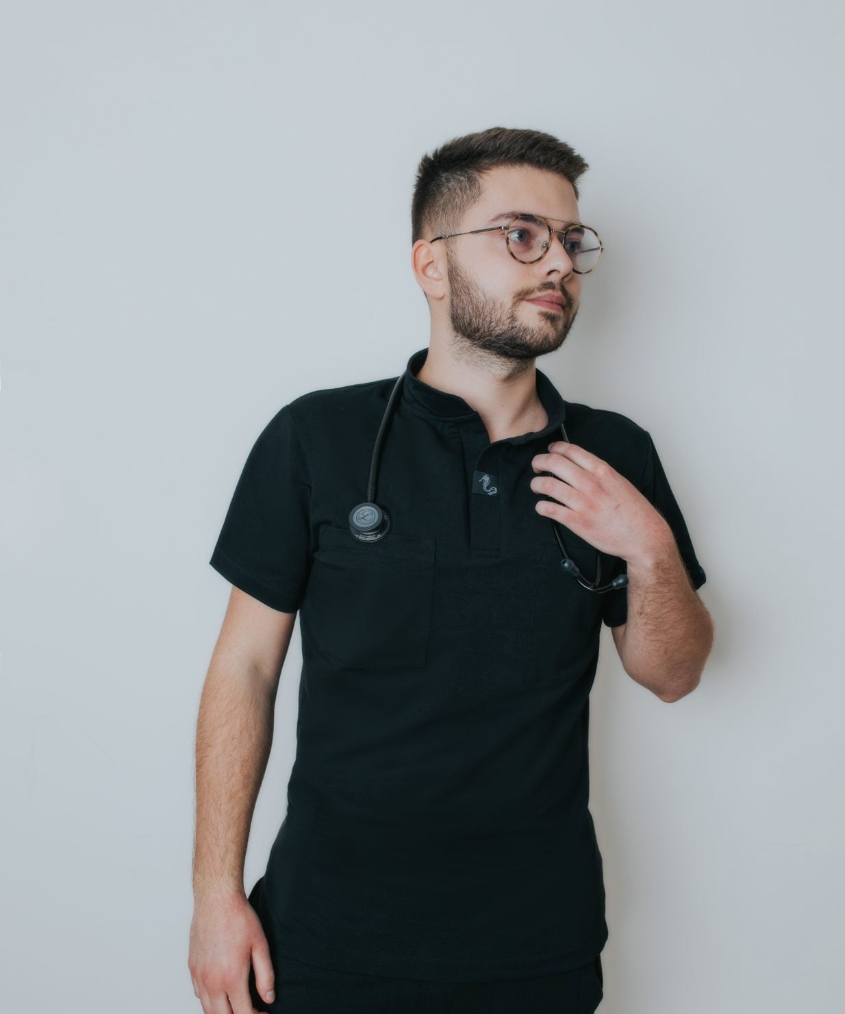 SET BAIETI SCRUB medical Negru