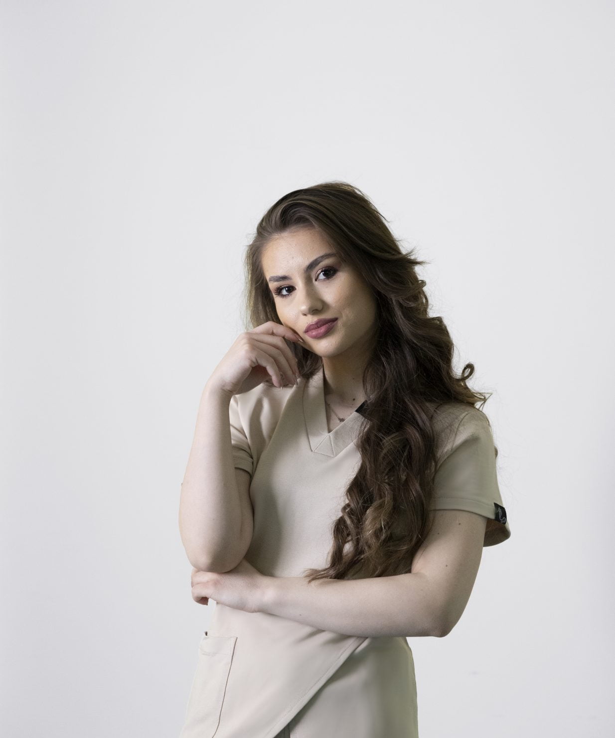 scrub medical bej costum medical femei uniforma spital bumba4 scrub medical bej costum medical femei uniforma spital bumba4