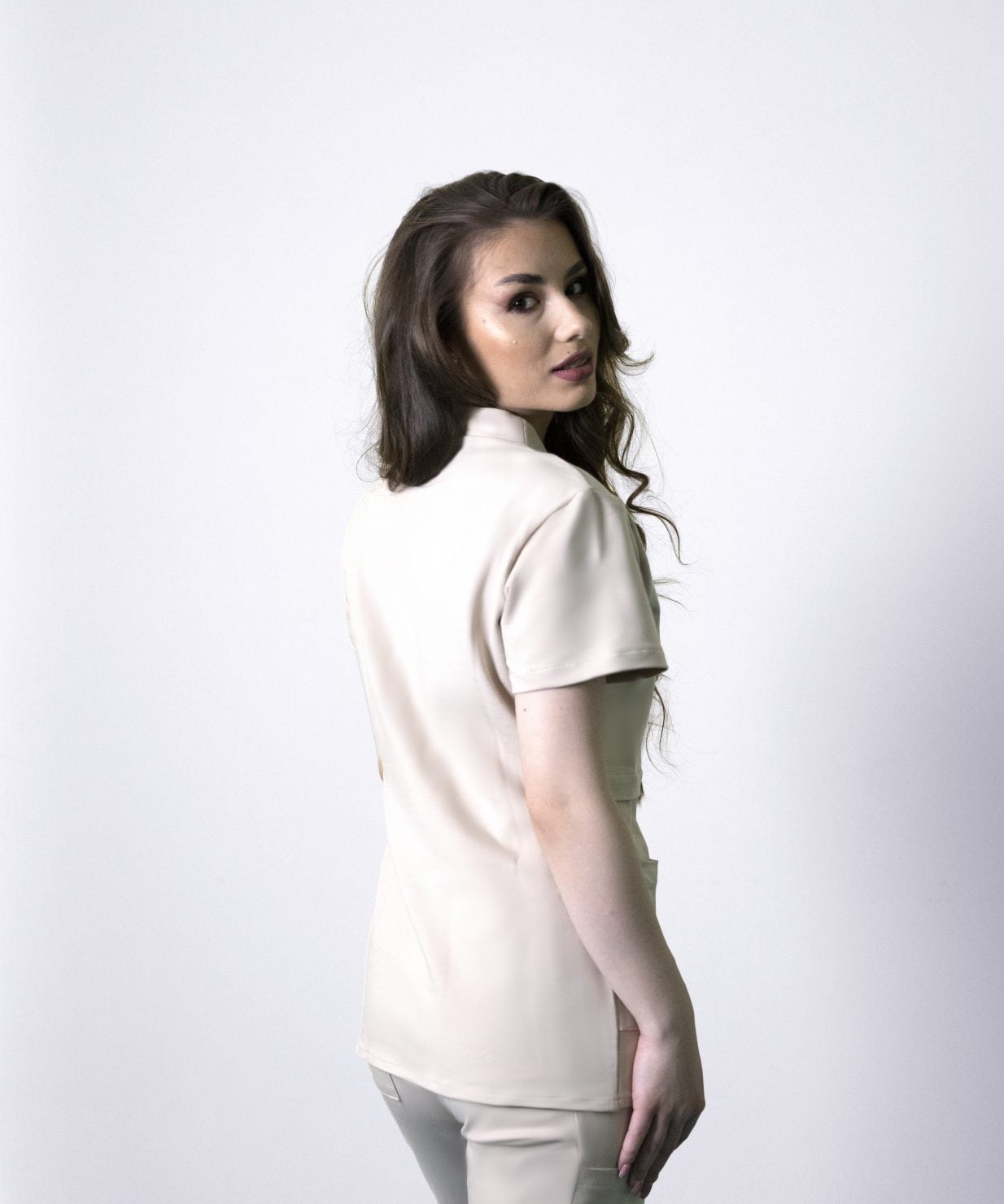 scrub medical bej costum medical femei uniforma spital bumba8 scrub medical bej costum medical femei uniforma spital bumba8