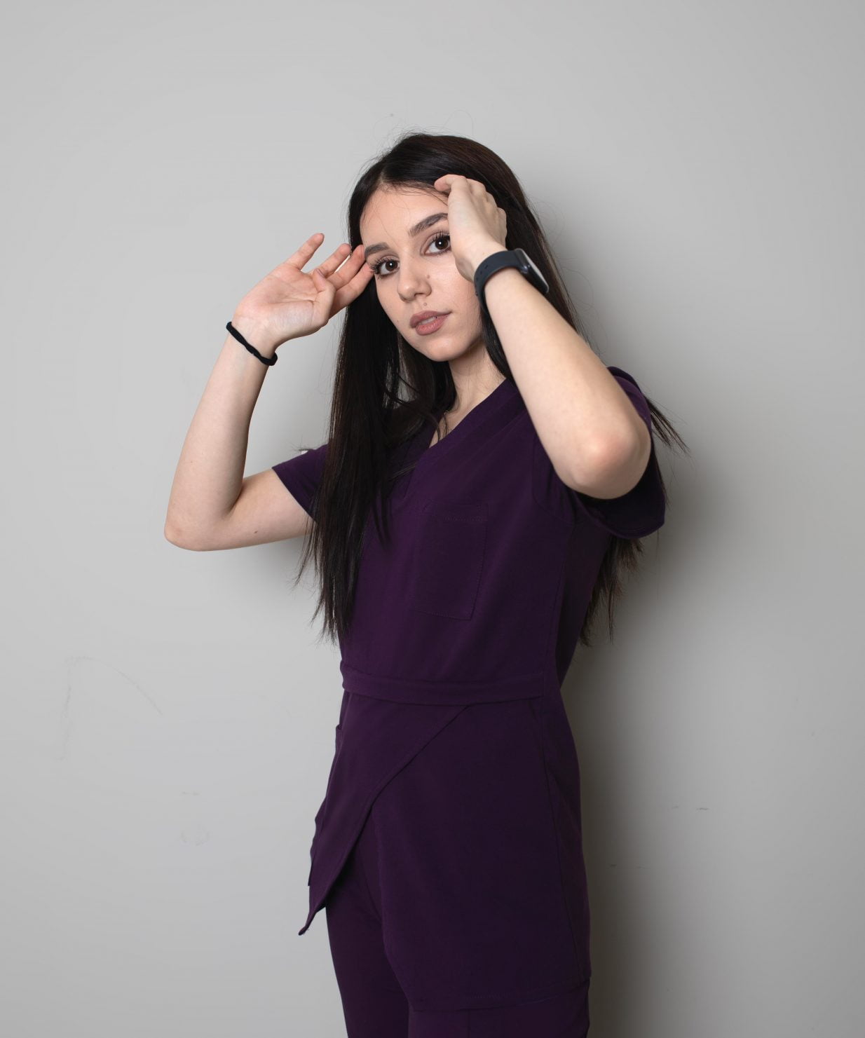 scrub medical violet costum medical femei uniforma spital1 scrub medical violet costum medical femei uniforma spital1