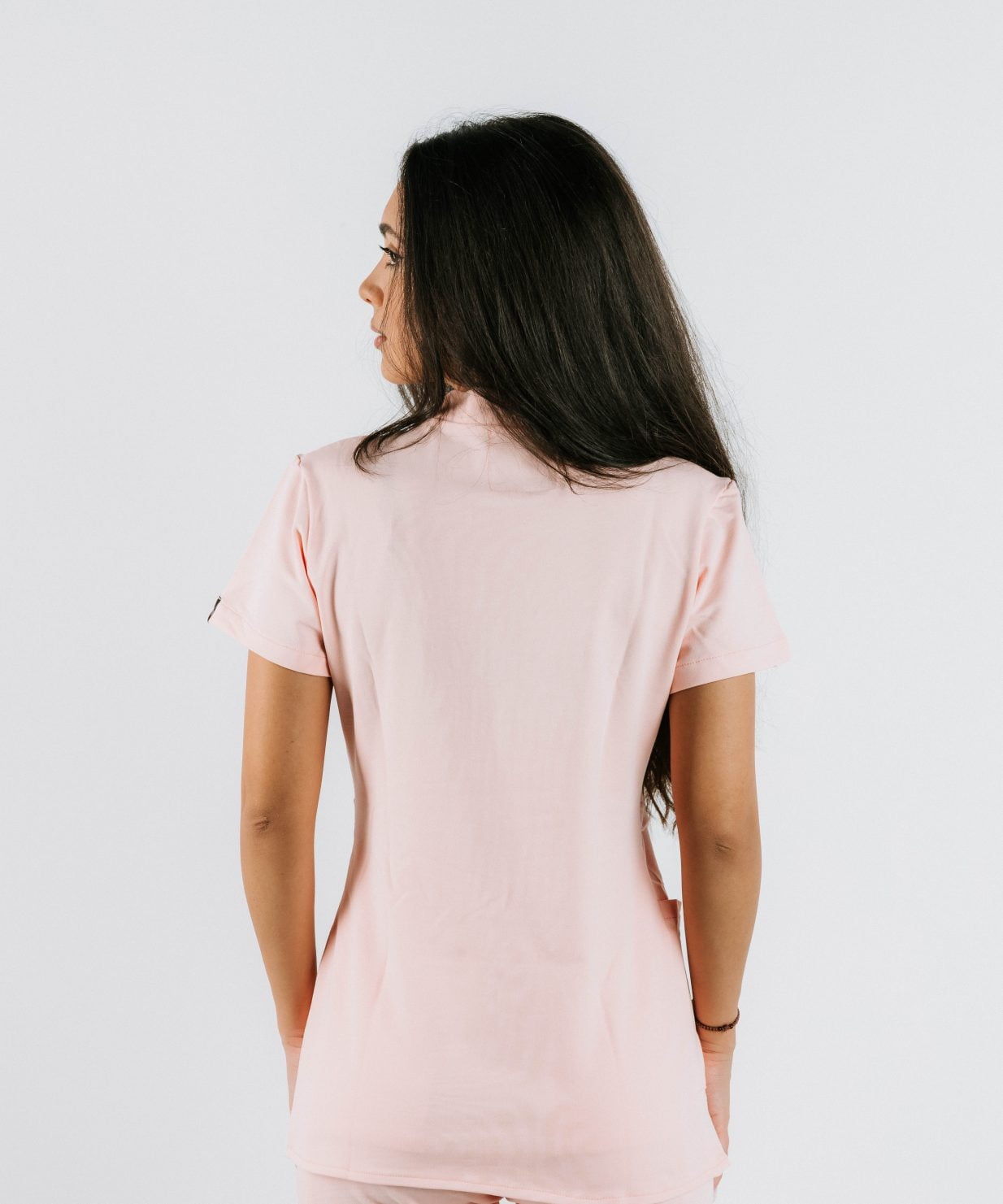 set scrub medical peach costum medical femei25