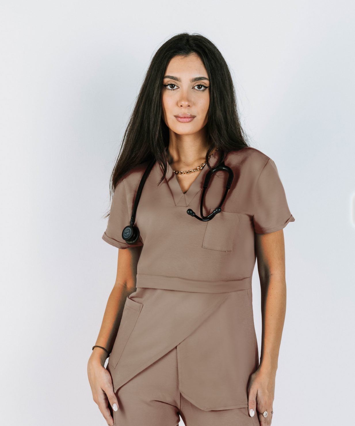 scrub medical capucino bumbac costum medical femei capucino10