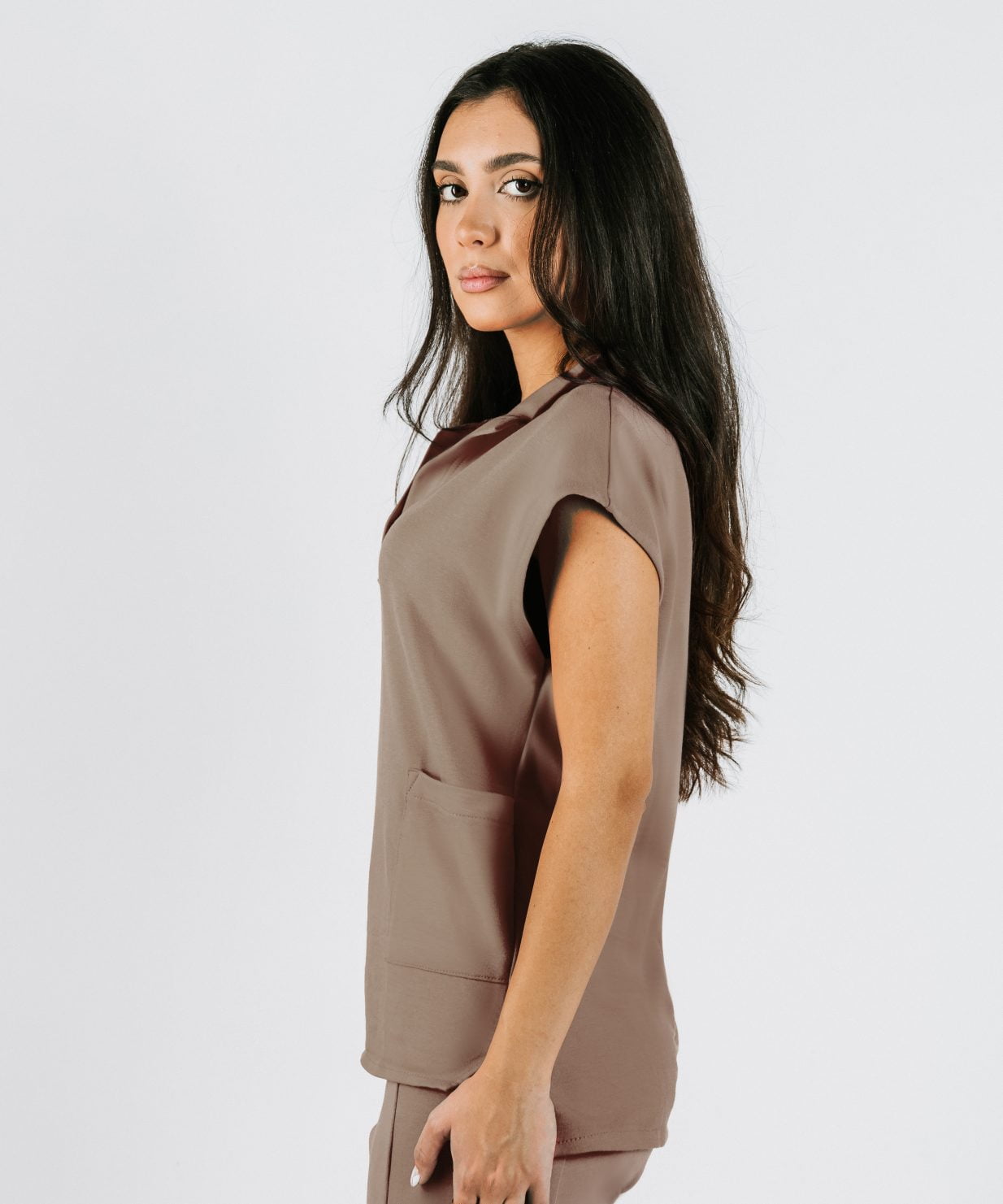 scrub medical capucino bumbac costum medical femei capucino6