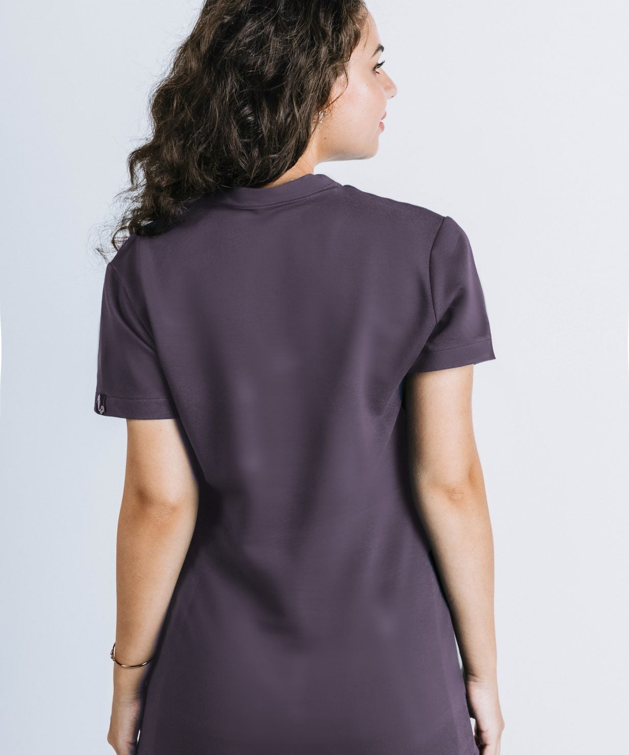 scrub medical purple fume bumbac costum medical femei5