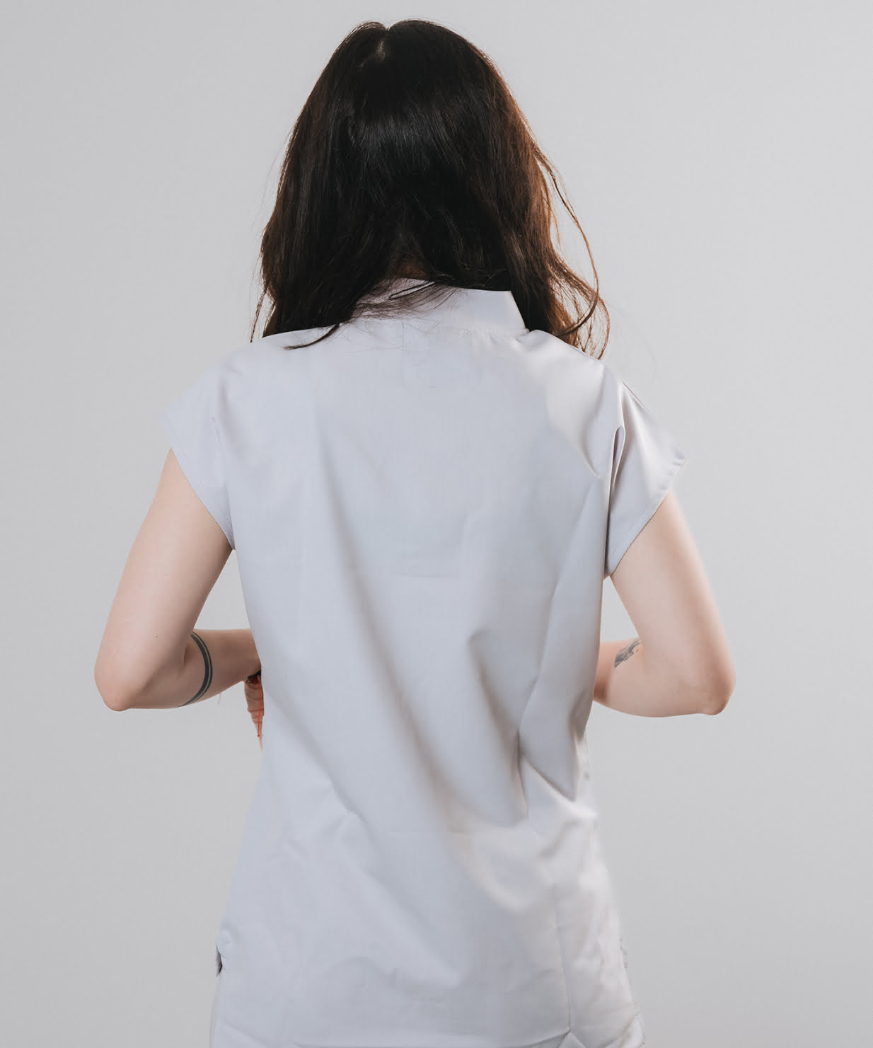 costum medical silver uniforma spital femei gri5