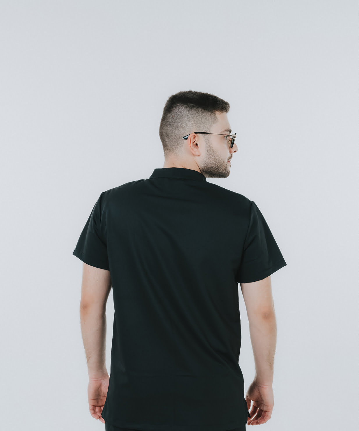 costum medical negru barbati 2