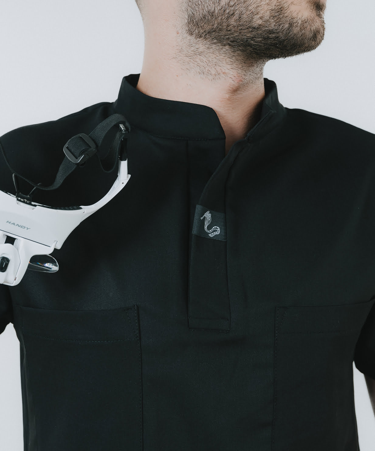 costum medical negru barbati 4