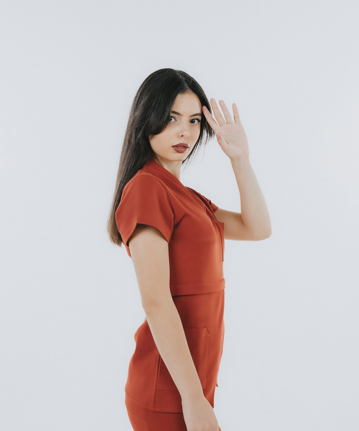 scrub medical copper uniforma medicala bumbac copper324