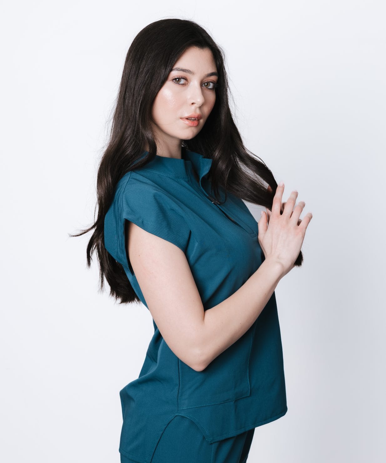 costum medical teal uniforma medicala vascoza 13