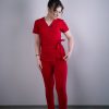 SET SCRUB medical rosu scarlet