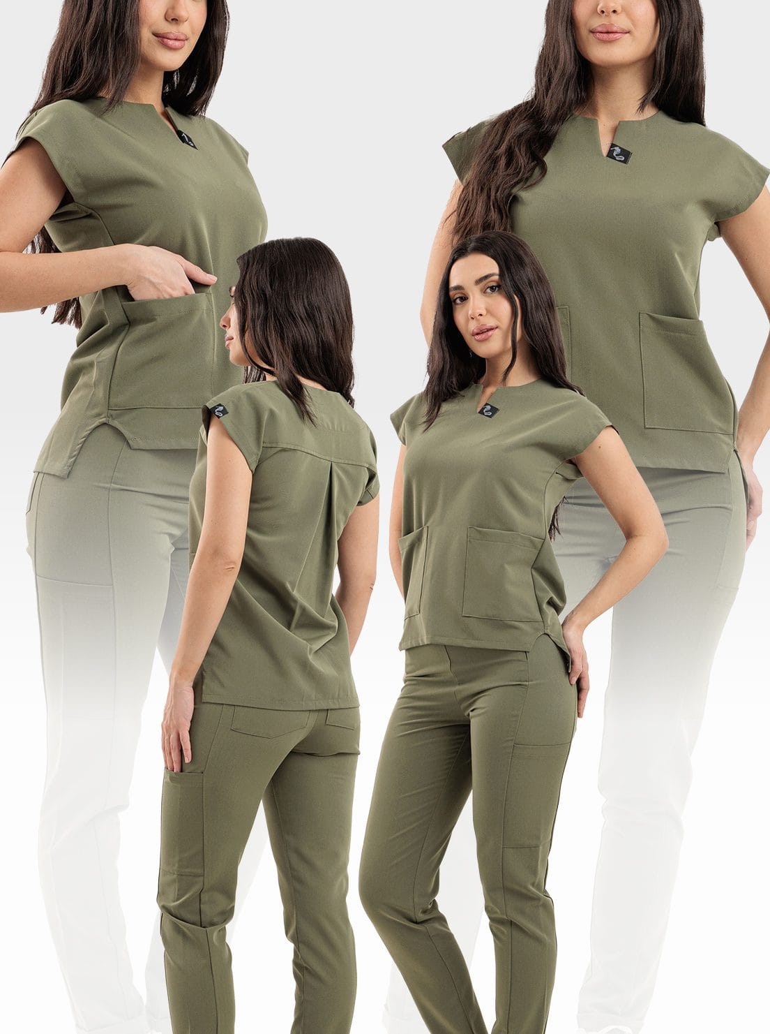 set costum medical olive tunica