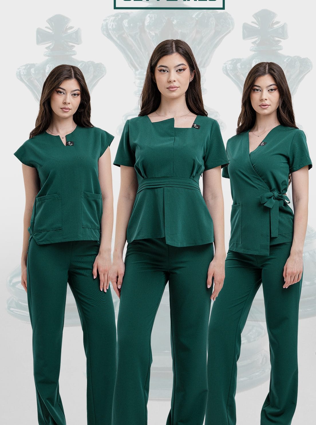 set flares forest green