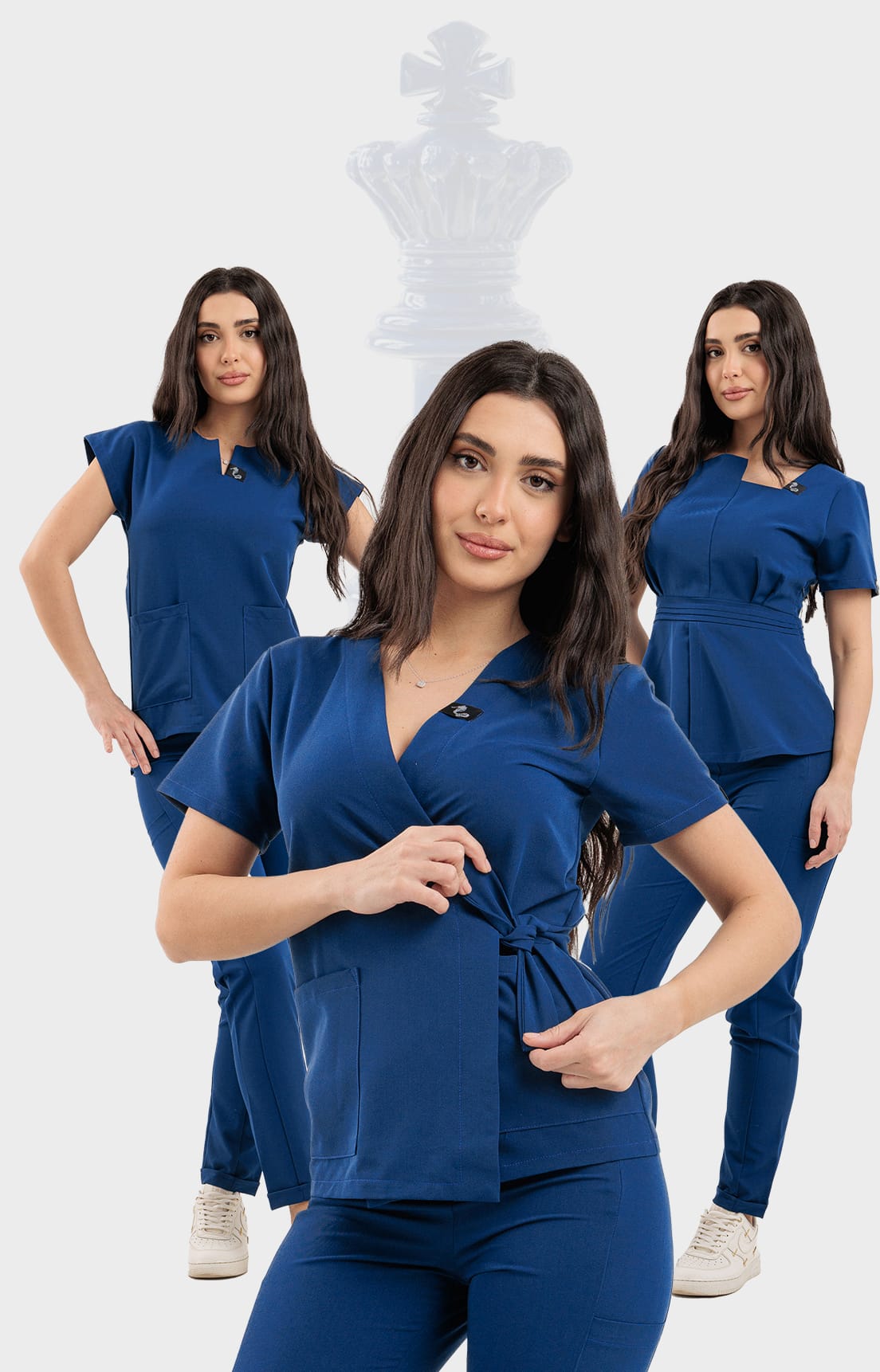 costum medical albastru