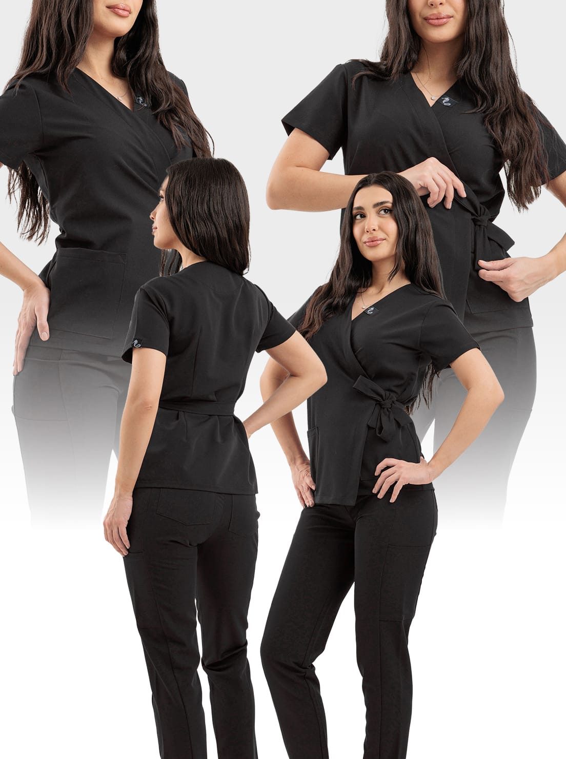 costum medical negru kimono